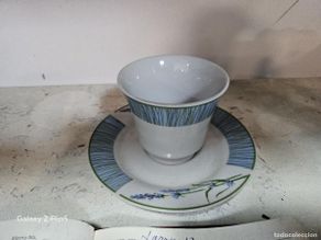 Vintage: tazon y plato de porcelana